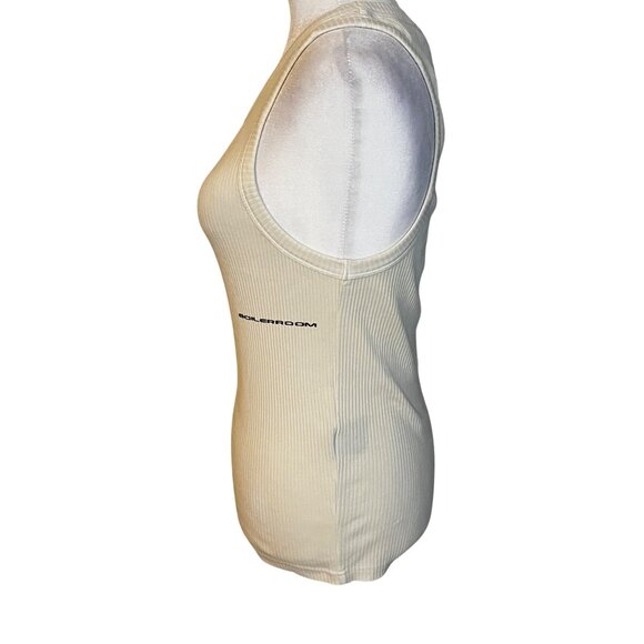 Boiler Room Garment Dyed Ribbed Tank in Bone Large New Mens Top - Picture 7 of 10